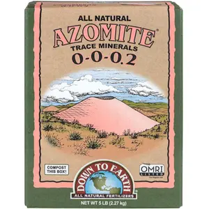 Down To Earth Azomite 0-0-0.2 All Natural Trace Minerals for Planting and Gardening 5 LB OMRI Listed Fertilizers