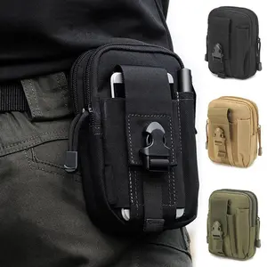 Multi-color available, 1pcs men's outdoor tactical waist pack, multi-functional cell phone bag, wear-resistant waterproof Oxford cloth, adjustable Molle system, outdoor hiking, mountaineering, camping accessory chest bag
