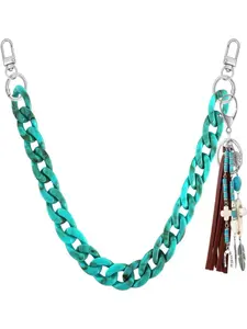 Dmk Elegant Bag Chain and Pendant, Pearl Bag Chain, Fringe Cross Keychain, Extendable Bag Strap, Handbag Accessories, Fashionable Chains, Chain Accessory, Bag Chains for Handbags