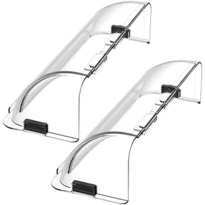 Heat and Air Vent Deflector 8.5" to 15"  Non Melting Adjustable for Vents, Sidewall, and Ceiling Registers, 2 Pack