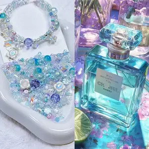 Millet Beads Mixed Beads Bracelet Mobile Phone Chain DIY Vintage Clasp Beading in Black and White Colors with Sparkling Accents