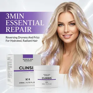 CLINSIS Nº4 Hair Mask - Argan Oil Deep Repair for Dry Damaged Hair, Anti-Frizz, Salon Smooth Treatment 258ml,based hair products,Pairing leave in conditioner,Professional hair tools haircare Thicker Fuller Hair Scented Fragrance, Aroma