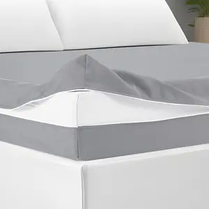HunnmingRe Zippered Mattress Fitted Protector Deep Mattress Encasement Soft Zipper Fitted Sheet Microfiber Bed Sheet Cover for Bed(Light Gray,Full,12-16in)