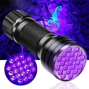 Pet Urine Stains Detector UV Flashlight with Purple LEDs, Compact Aluminum Alloy Torch, Tail Switch, Easy-Carrying Outdoor-Ready Pet Supplies Urine Detect Tool