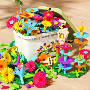 91 PCS Flower Garden Building Toy,Rich in color,and diverse in pattern,spatial imagination, creativity stimulation, color perception.STEM Educational Activity Preschool Toys.
