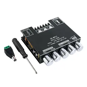 2.1-Channel Amplifier Board: A Bluetooth-Compatible Audio Amplifier Module supporting Hi-Fi audio quality and adjustable bass/treble controls—ideal as an external amplifier accessory for DIY audio projects and home theater systems, BT Amplifier Board