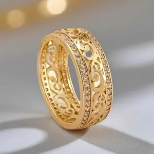 Eternal Stackable Ring Delicate Patterns Birthstone Anniversary Design Ideal for Engagement Wedding Parties and Daily Wear Premium Womens Jewelry