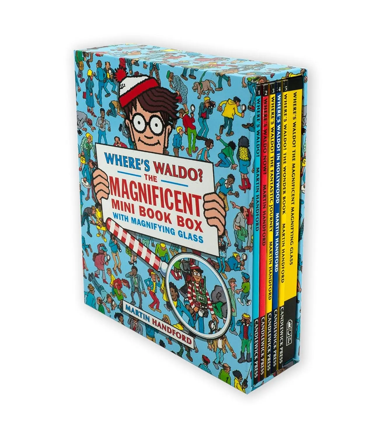 Where's Waldo? The Magnificent Mini Boxed Set - Martin Handford - English Hardcover Books: Set of 5 Travel-Sized Adventures, 40-Page Compact Hidden Object Activity Books, Search & Find Puzzle Pack, Ideal Gift for Kids