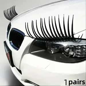 Headlight Eyelash Stickers, Cute Bumper Window Decal, Headlight Decals, Headlight Eye Lashes Sticker, Universal Vehicle Exterior Decoration Accessories for Car SUV Truck