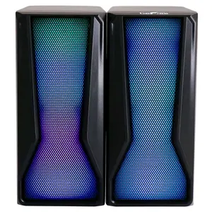 beFree Sound Color LED Dual Gaming Speakers Audio Colorful Lights Usb Smartphone