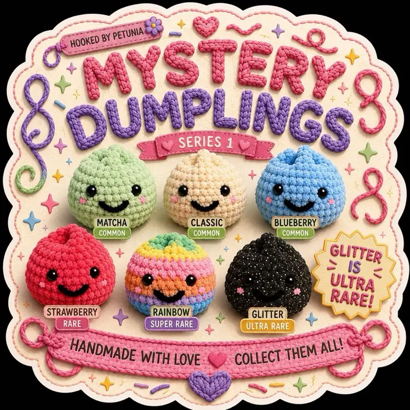 Crocheted mystery dumpling