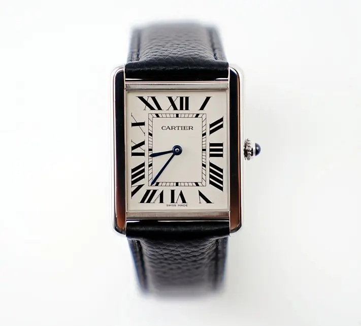 Cartier Tank Solo  34.8* 27.4mm medium with leather strap!