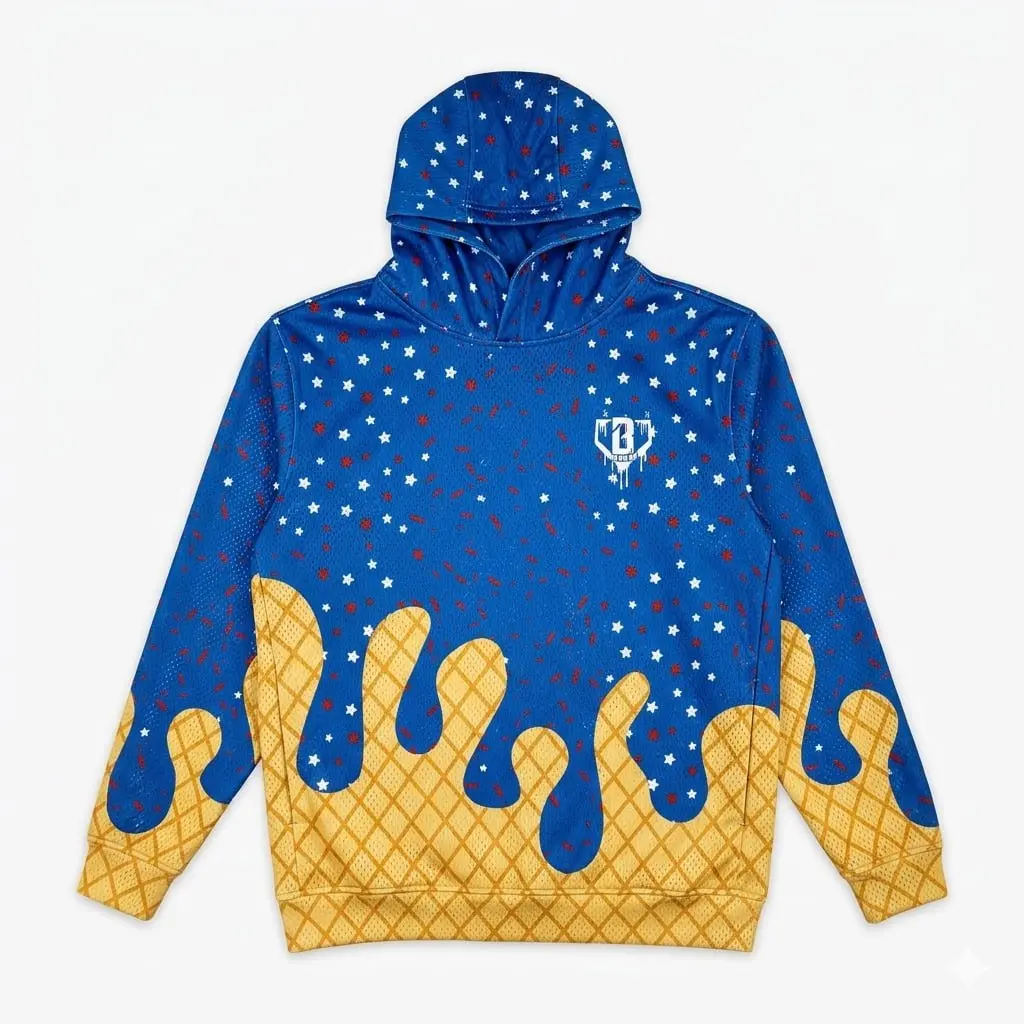 Baseball Lifestyle 101 Ice Cream Hoodie for Youth & Adults, Baseball Graphic Pullover, Casual Streetwear Sweatshirt
