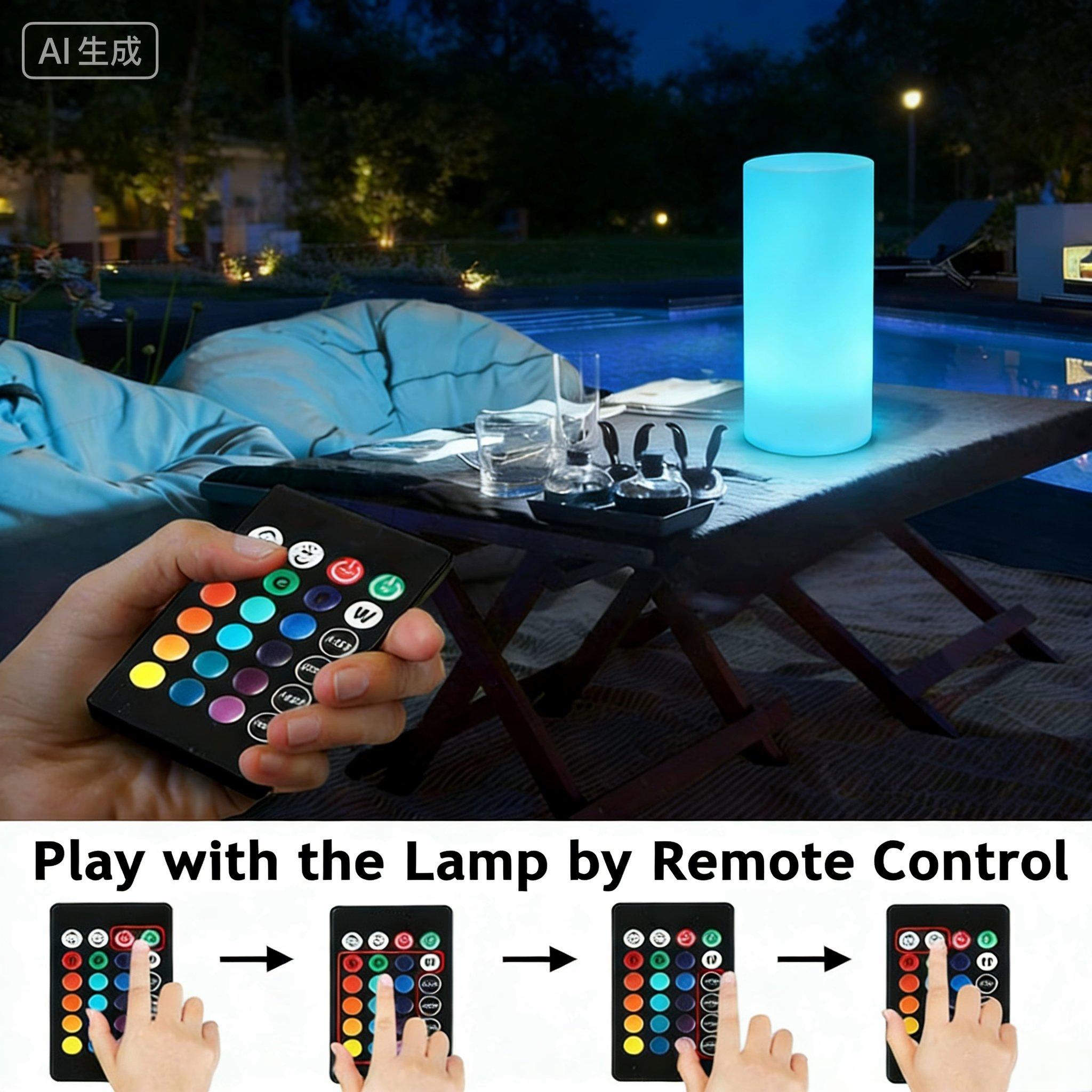 LED Cube Light, Remote Control, Dimmable, Color-changing, Rechargeable