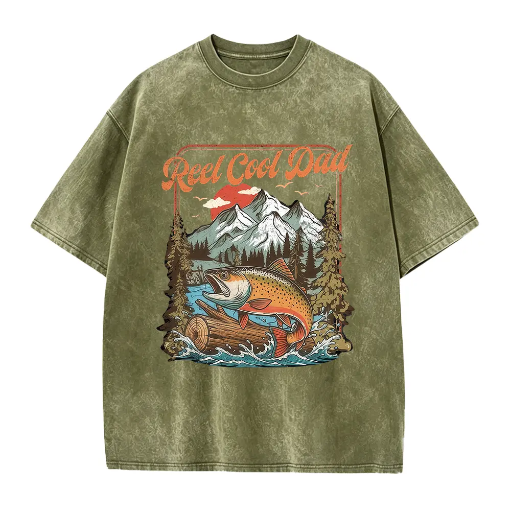 Reel Cool Dad Shirt, Father's Day Shirt, Father's Day gift for Him, Gift for Husband, Dad And Kid Fishing Matching Shirt
