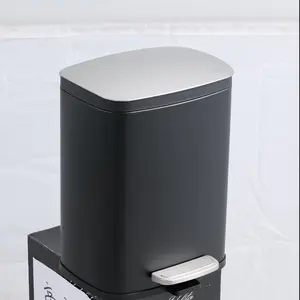 SSTC003-5L-B, Stainless Steel Kitchen Trash Can, 5L, Black