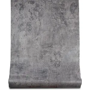 Industrial Cement Self-Adhesive Waterproof Wallpaper, Vinyl Wall Stickers for Clothing Store & Living Room Decoration