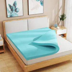 VALUXE 2/3 Inches 30D Gel Memory Foam Mattress Topper, Plush & Pressure-Relieving, Cooling Infused Foam Pad, Soft Support for Back & Side Sleepers (Twin–Cal King) outdoorfun