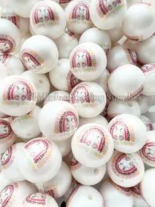 20mm Happy Easter Print Acrylic Bead, Easter Season, Rainbow Beads, Bubblegum, Chunky Round, Gumball, Beading Supplies, Rabbit, Egg