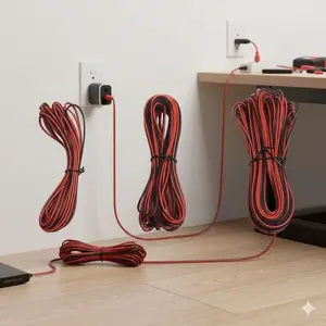 LED Strip Extension Cable 5m 10m 20m, 2-Pin Single Core Connector for 5050 3528 LED Lights, DIY Home Lighting Upgrade Accessories, Universal LED Tape Wire Extender.