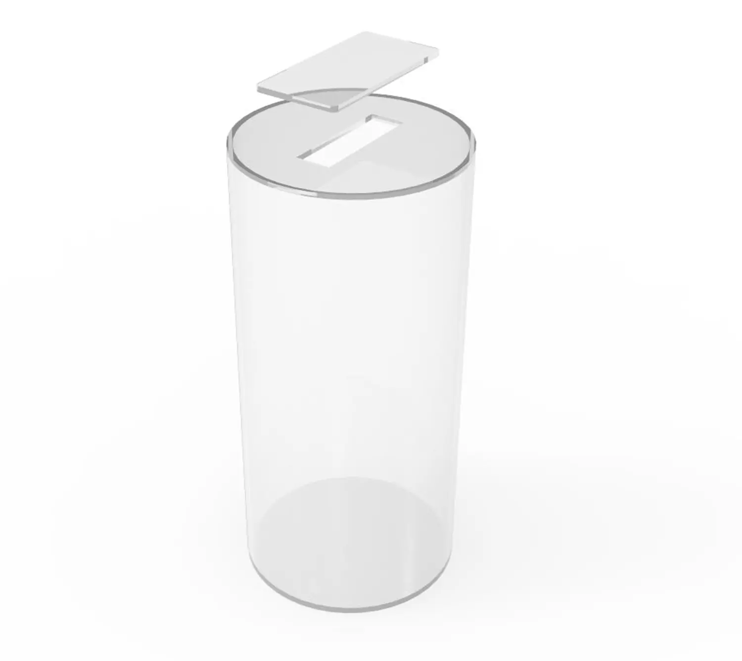 FixtureDisplays® Donation Can Fundraising Jar Clear Acrylic Plexiglass 15703D-NF