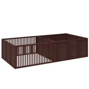 PawHut Whelping Box for Dogs Built for Mother's Comfort, Dog Whelping Pen with Removable Doors, Puppy Playpen for Indoors, Newborn Puppy Supplies & Essentials, 81" x 39" x 20", Coffee