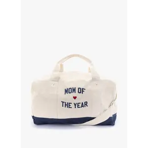 MOM OF THE YEAR CANVAS DUFFLE BAG