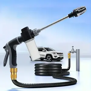 Foam Cannon for Hose | Car Wash Foam Gun & Car Wash Sprayer | High Pressure Garden Hose Nozzle Water Pressure Gun | Car Soap Foam Sprayer & Pressure Washer Accessories for Outdoor Cleaning