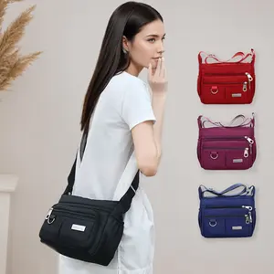 Women's Stylish Shoulder Bag Solid Color Crossbody Purse with Zip Closure and Multi-Pocket for Travel and Daily Use