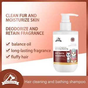 Cat Dog Shampoo Poodle Scented Deodorant Long-Lasting Fragrance, Pet Bath Gel Mite Removal Stain Cleaning, Essential Grooming Product