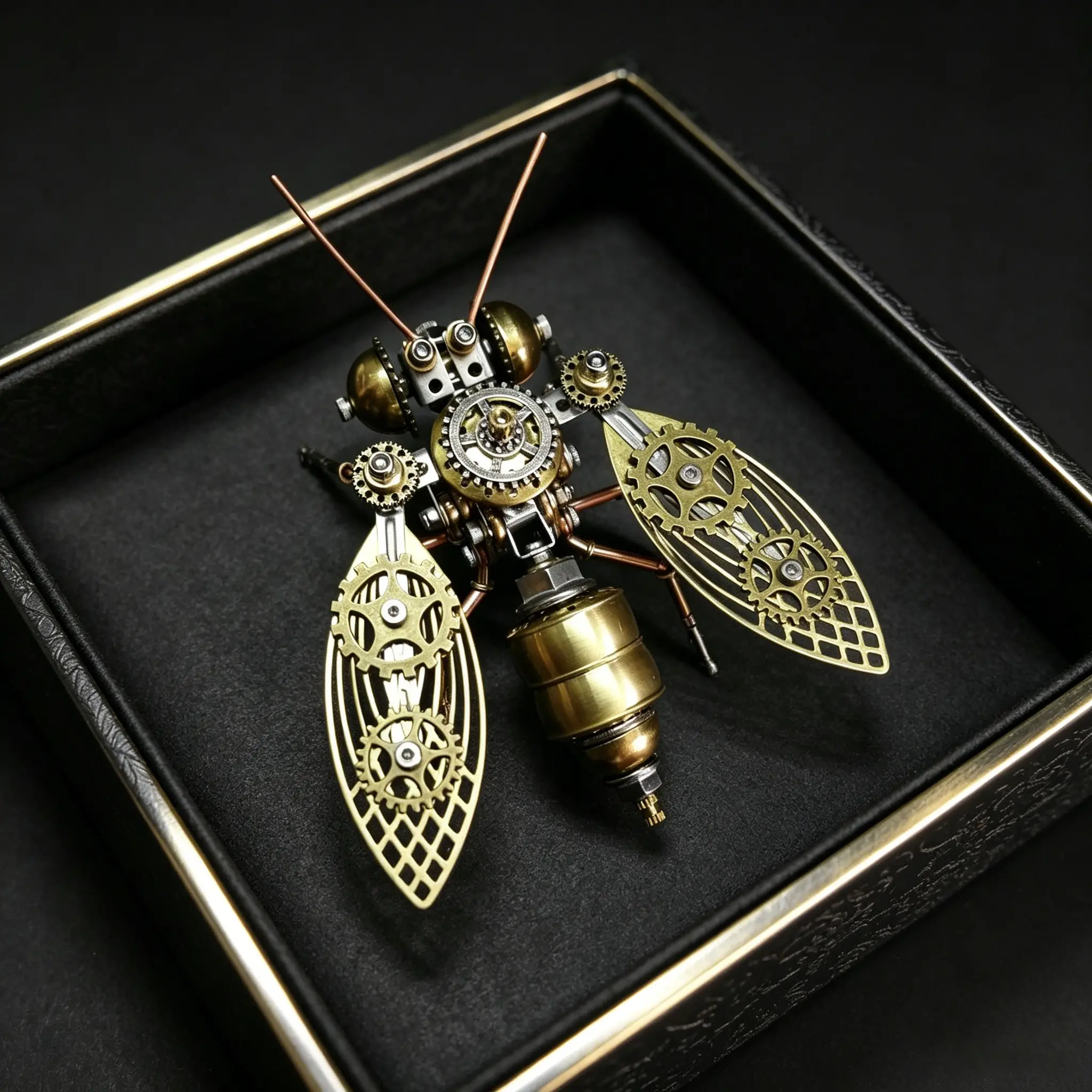 Mechanical Wasp 3D Metal Puzzle Kit, Creative Puzzle, Art Puzzles Gift, Steampunk Insect Model Building Set, DIY Hobby Gift for Adults, Includes Precision Tweezers