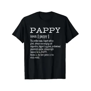 Men'S Pappy Definition T-Shirt - Crew Neck Tee with Grandfather Quote| Casual Summer Wear, Soft & Comfortable Fit, Sizes S-XXXL, Perfect for Beach, Going Out, and Festive Occasions