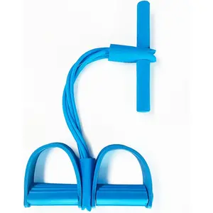 4-Tube Pedal Resistance Band Elastic Pull Rope, Home Gym Fitness Equipment for Full Body Workout