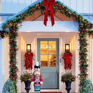 12pcs Velvet Bows Red Christmas Ribbon Bows For Xmas Home Decor Tree Wreaths Gift Wrapping DIY Crafts Festive Winter