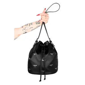 Bat Studded Bucket Bag
