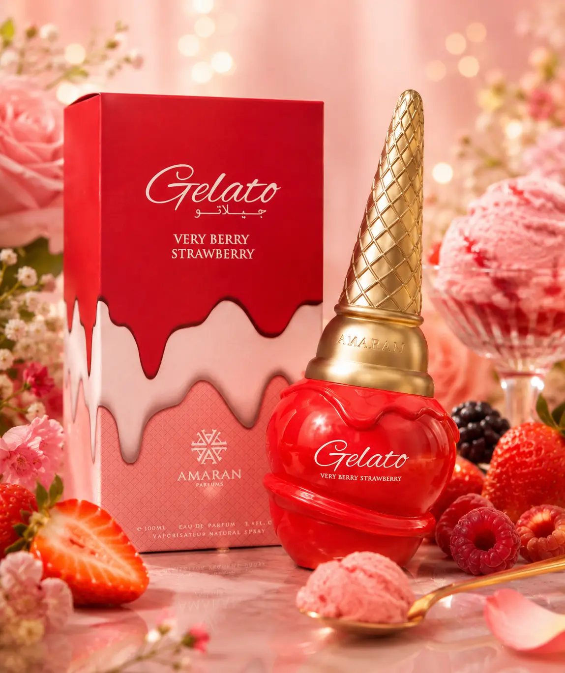 GELATO VERY BERRY STRAWBERRY EDP - 100 ML (3.4oz) BY AMARAN