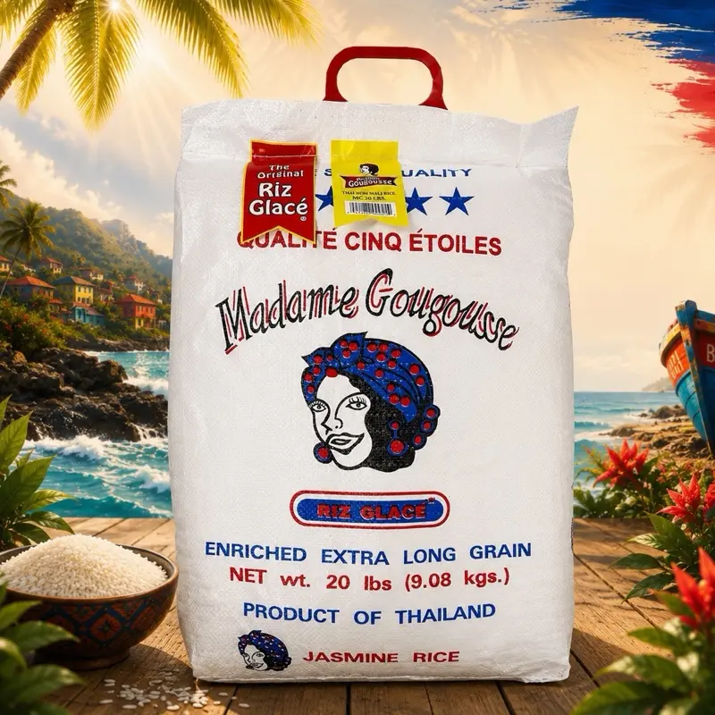 Madame Gougousse Premium Organic White Rice - 20 lbs (9.19 kg) Bulk Bag, Aromatic Long-Grain Rice for All Ages' Cooking Needs