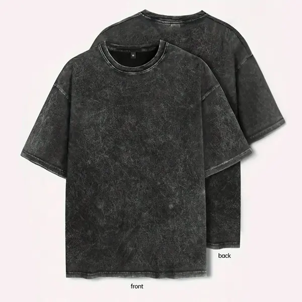 Men's Retro Style Washed Distressed Crew Neck Tee, Regular Fit Casual Comfy Short Sleeve Round Neck T-shirt for Summer, Fashion Men's Top for Daily Wear
