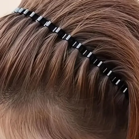 Solid Color Wave Design Metal Headband, Casual Simple Invisible Sports Hair Band for Men & Women, Trendy All-match Hair Accessories, Headband Accessory, Zigzag Headband, Chic Headbands, Fashion Headbands, Hairband