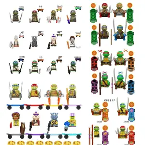 KDL831 817 Kf6125 Kf6129 Movie Mini Action Figure Bricks Leo Raph Don Weapons Assemble Building Blocks MOC DIY Toys for Children popular