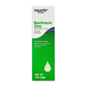 Equate Bacitracin Zinc USP Ointment, 1 oz – First Aid Cream for Cuts & Scrapes