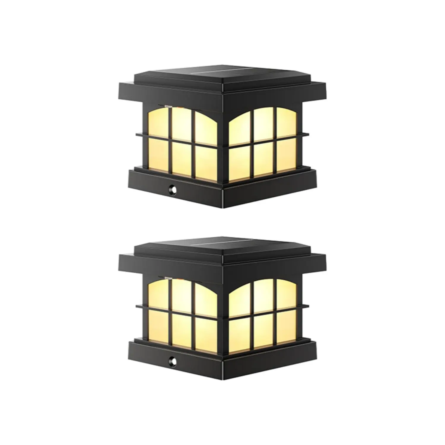 RGBCW Solar Post Cap Lights, 9 Colors 3 Modes Fence Cap Lights, Bright Solar Outdoor Waterproof LED Deck Lighting for Fence Garden Deck Patio Porch Decor 4x4 Vinyl/Wood