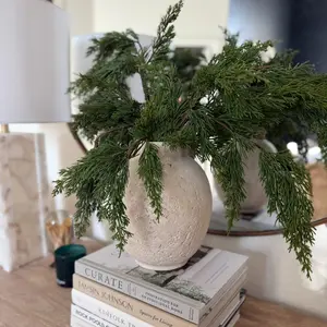 Artificial High Quality Real Touch Cedar Cypress Stem. 40". Luxury. Decor. Christmas. Holiday. Farmhouse.Artificial High Quality Real Touch Cedar Cypress Stem. 40". Luxury. Decor. Christmas. Holiday. Farmhouse.