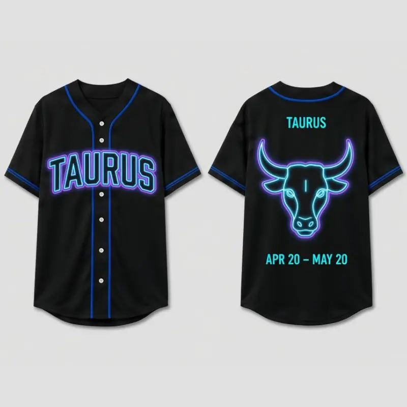 Cosmic Legacy Zodiac Baseball Jersey, Astrology Horoscope Graphic Shirt, Unisex Streetwear Birthday Gift