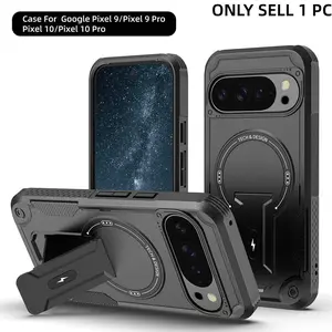 Magnetic Case For Google Pixel 9/9 Pro/Pixel 9 Pro XL/ Pixel 10/10 Pro/Pixel 10 Pro XL/Pixel 10A Protection Upright Kickstand Shockproof Back Magnetic Phone Cover