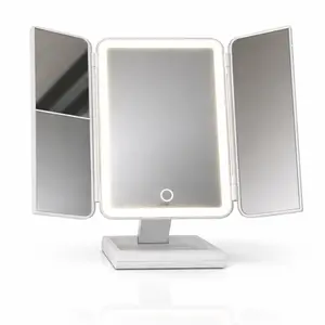 ALVANE Tri-Fold LED Vanity Mirror | 2X/5X Precision Magnification • 3 Light Modes • USB-C Rechargeable for Modern Beauty Routines