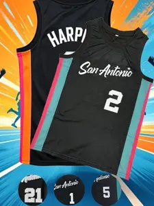 Black Embroidered Number Basketball Jersey - Breathable & Durable Fit for Players
