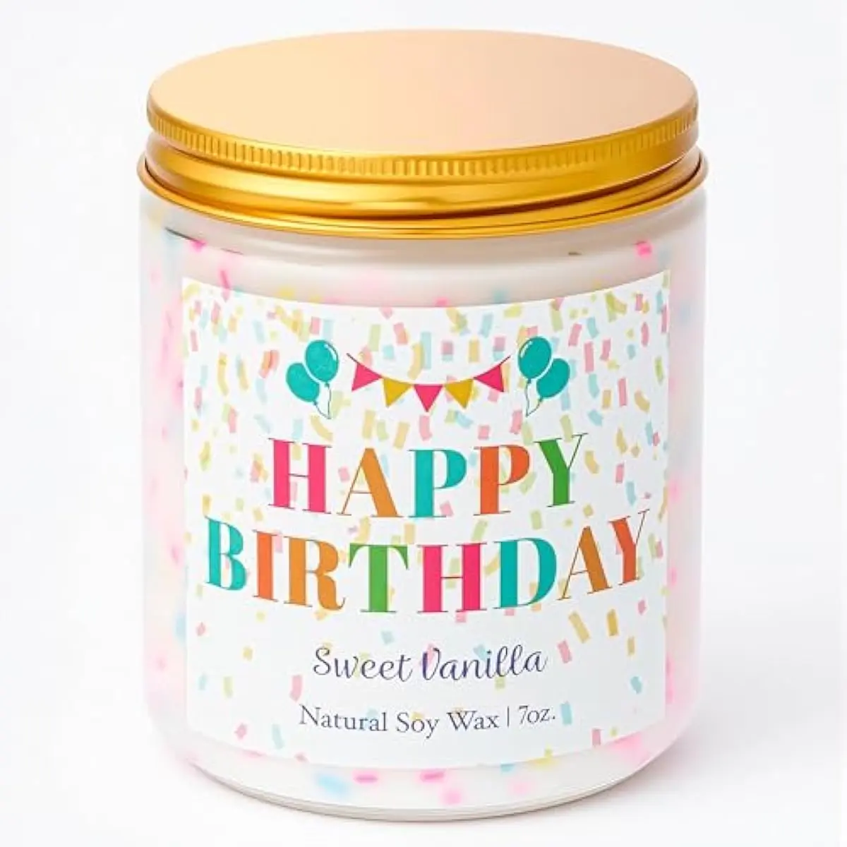 Vanilla Buttercream Birthday Candle - Scented Happy Birthday Gifts for Women, Friends & Mom, Premium Soy Wax