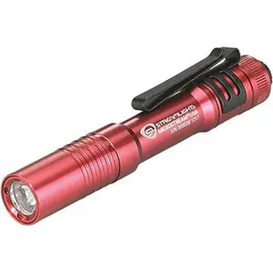 Streamlight Aluminum Mini Flashlight 250 Lumens, 210 min Runtime, White LED Bulb, Red Body, 1 Lithium-Ion Battery Included 66605