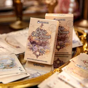 55 Sheets/card Box, Vintage Illustrations Game Cards, Ideal for Birthday, Holidays, Gifts, Creative Collection